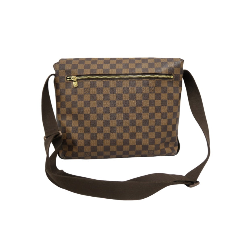 LOUIS VUITTON Brooklyn MM Damier Shoulder Bag Pvc Brown With Dust Bag