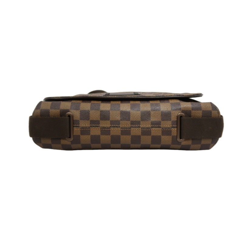 LOUIS VUITTON Brooklyn MM Damier Shoulder Bag Pvc Brown With Dust Bag