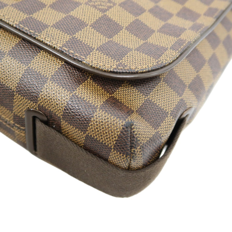 LOUIS VUITTON Brooklyn MM Damier Shoulder Bag Pvc Brown With Dust Bag