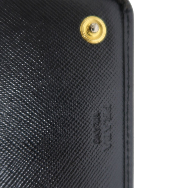 PRADA Saffiano Wallet, Black, Gold Hardware, With Original Box