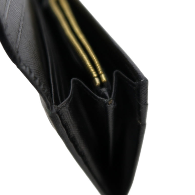 PRADA Saffiano Wallet, Black, Gold Hardware, With Original Box