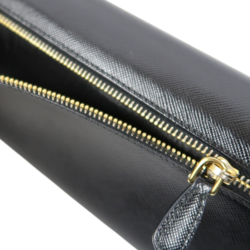 PRADA Saffiano Wallet, Black, Gold Hardware, With Original Box