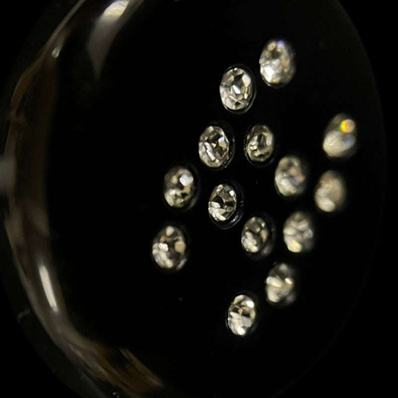 Chanel Black Alloy Rhinestone Earrings