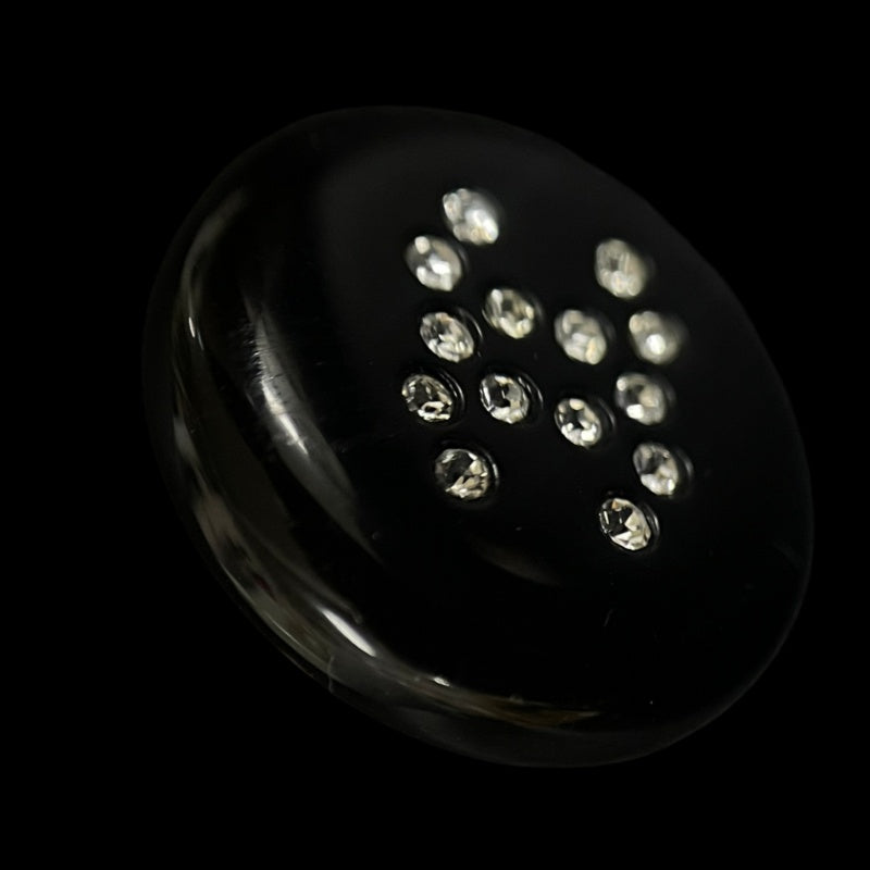 Chanel Black Alloy Rhinestone Earrings