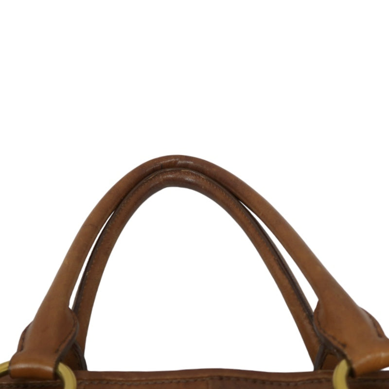MIUMIU Leather Handbag Brown with Gold Hardware
