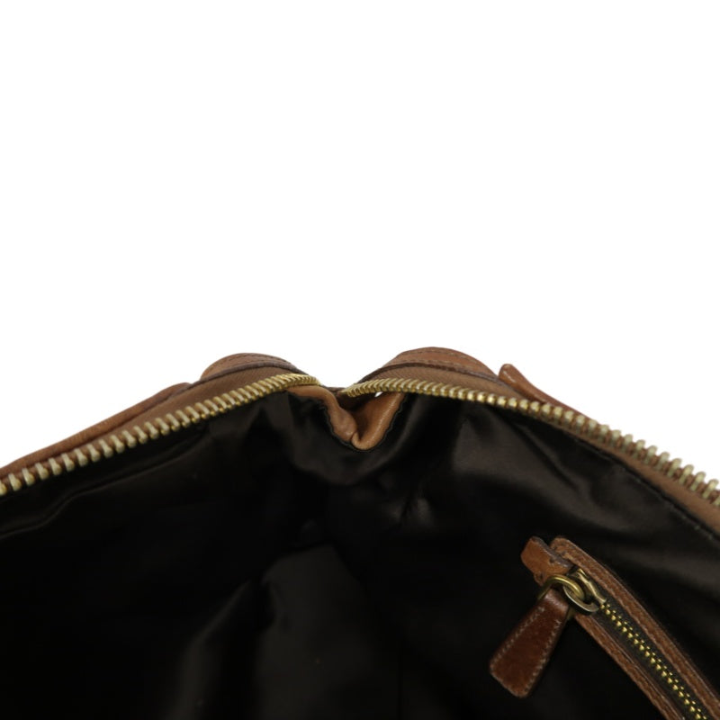 MIUMIU Leather Handbag Brown with Gold Hardware