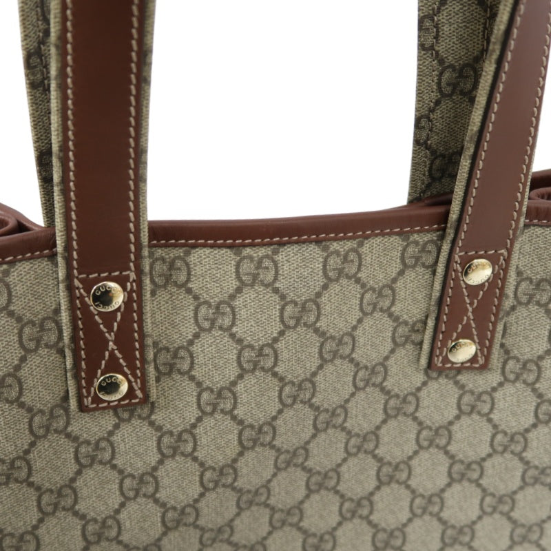 GUCCI GG Supreme Tote Bag Brown