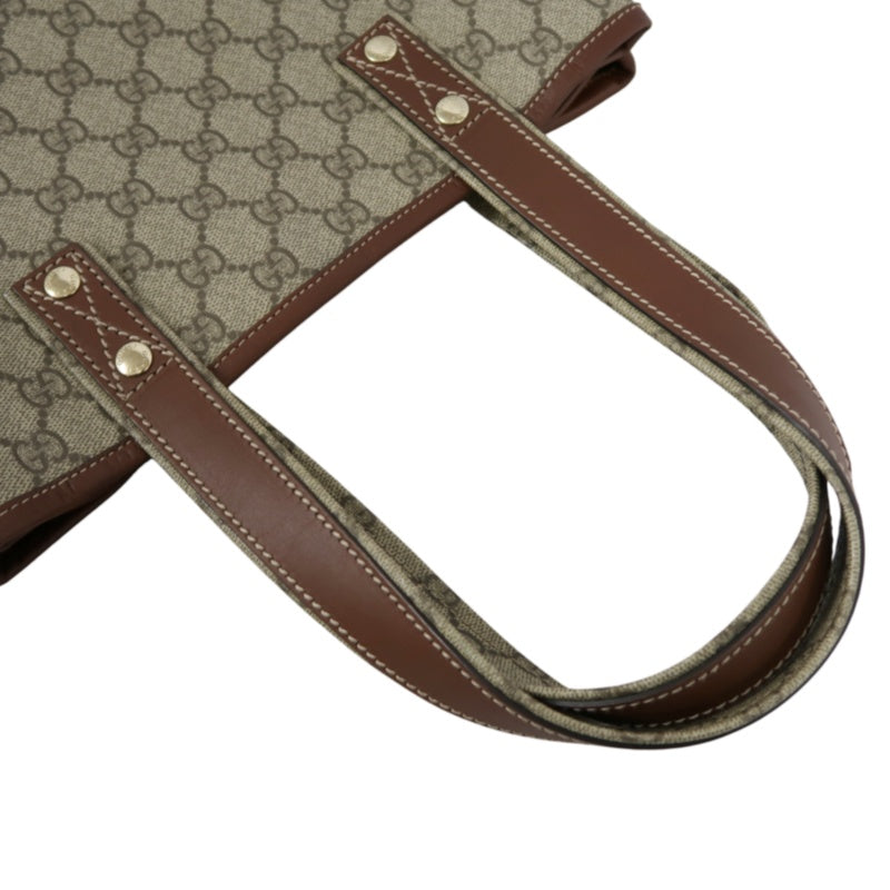 GUCCI GG Supreme Tote Bag Brown