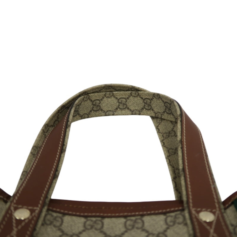 GUCCI GG Supreme Tote Bag Brown