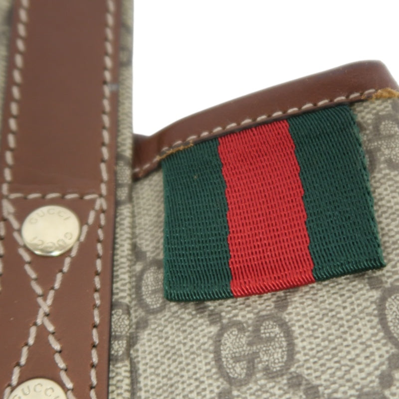 GUCCI GG Supreme Tote Bag Brown