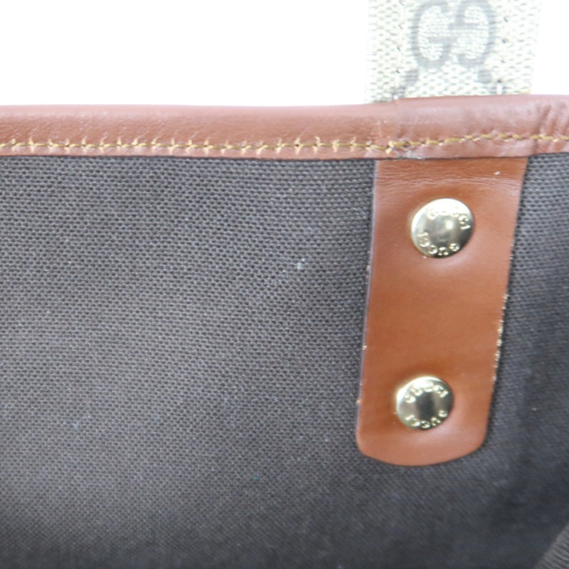 GUCCI GG Supreme Tote Bag Brown