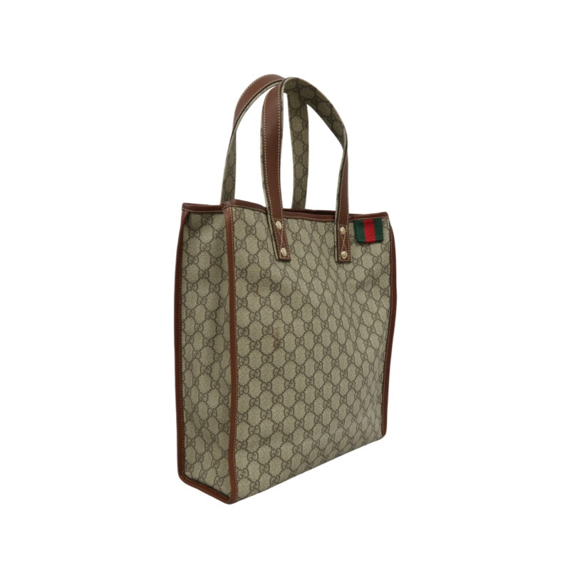 GUCCI GG Supreme Tote Bag Brown