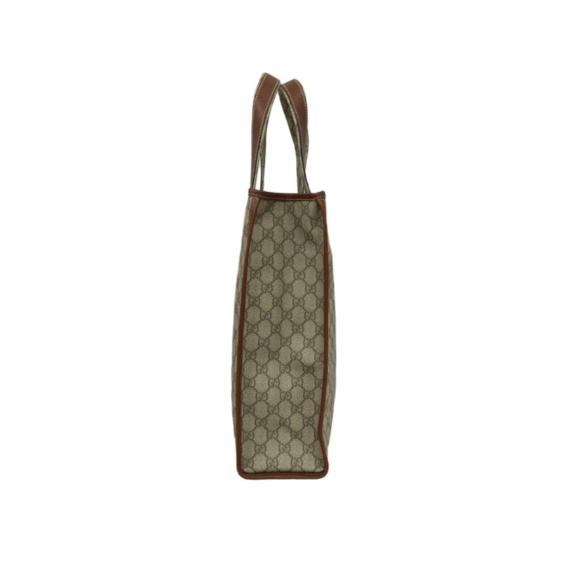 GUCCI GG Supreme Tote Bag Brown