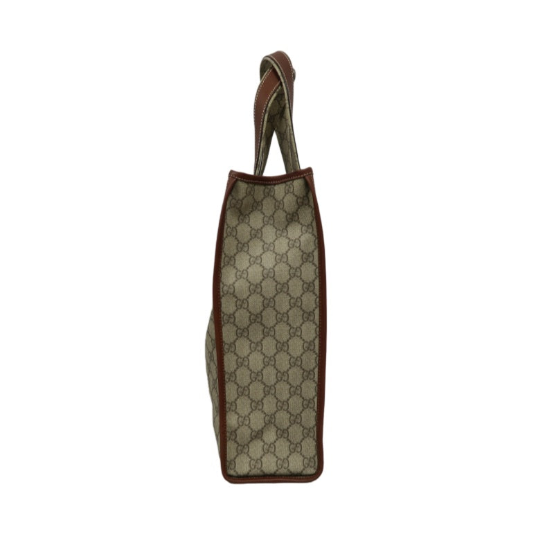 GUCCI GG Supreme Tote Bag Brown