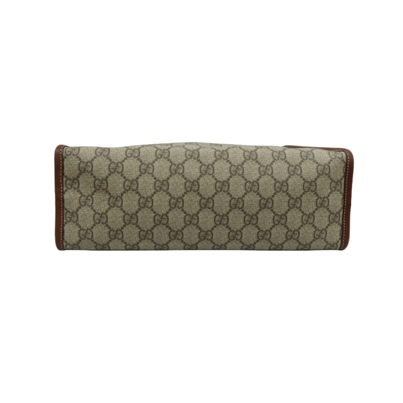 GUCCI GG Supreme Tote Bag Brown