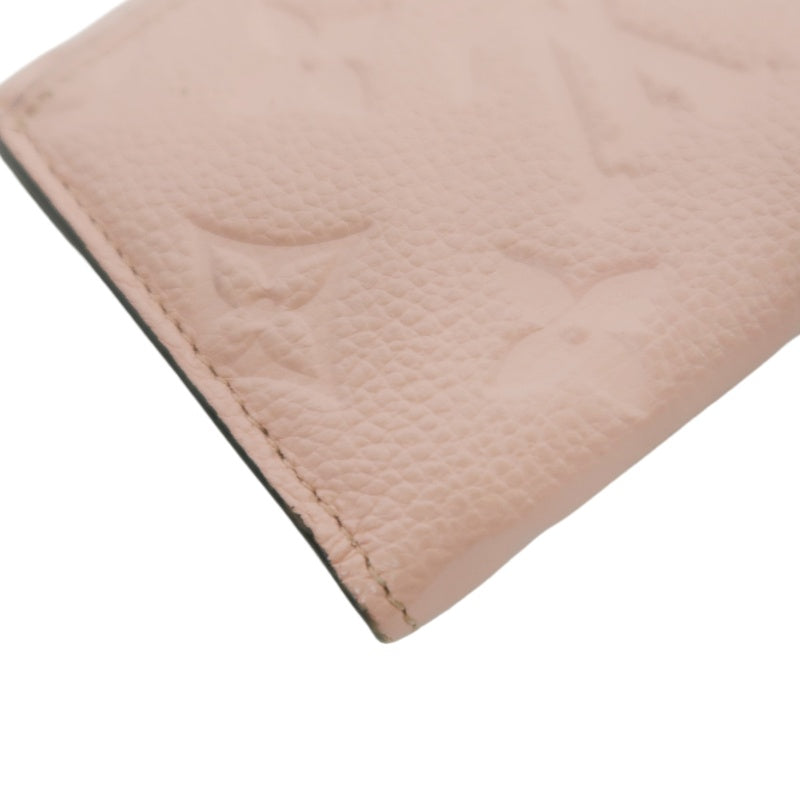 LOUIS VUITTON Empreinte Compact Wallet Leather Pink