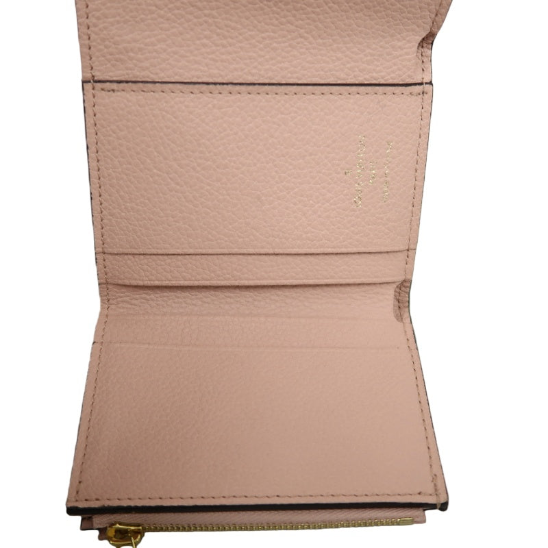 LOUIS VUITTON Empreinte Compact Wallet Leather Pink