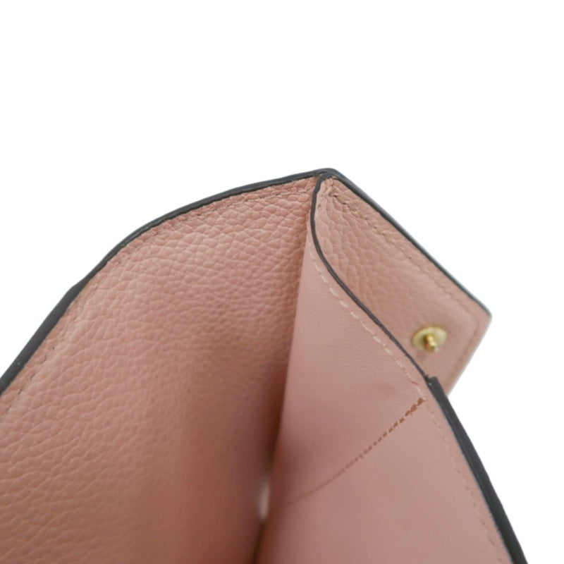 LOUIS VUITTON Empreinte Compact Wallet Leather Pink