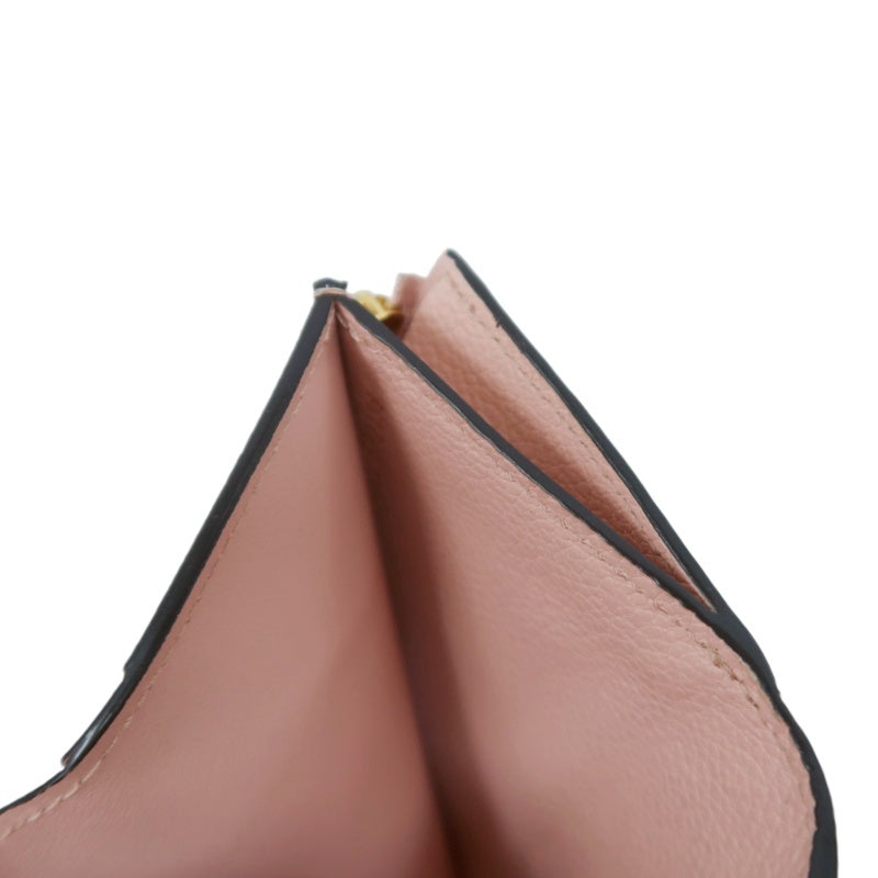 LOUIS VUITTON Empreinte Compact Wallet Leather Pink