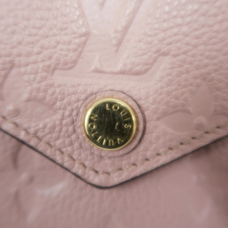 LOUIS VUITTON Empreinte Compact Wallet Leather Pink