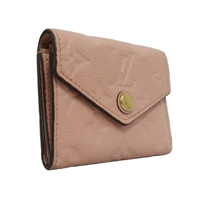 LOUIS VUITTON Empreinte Compact Wallet Leather Pink