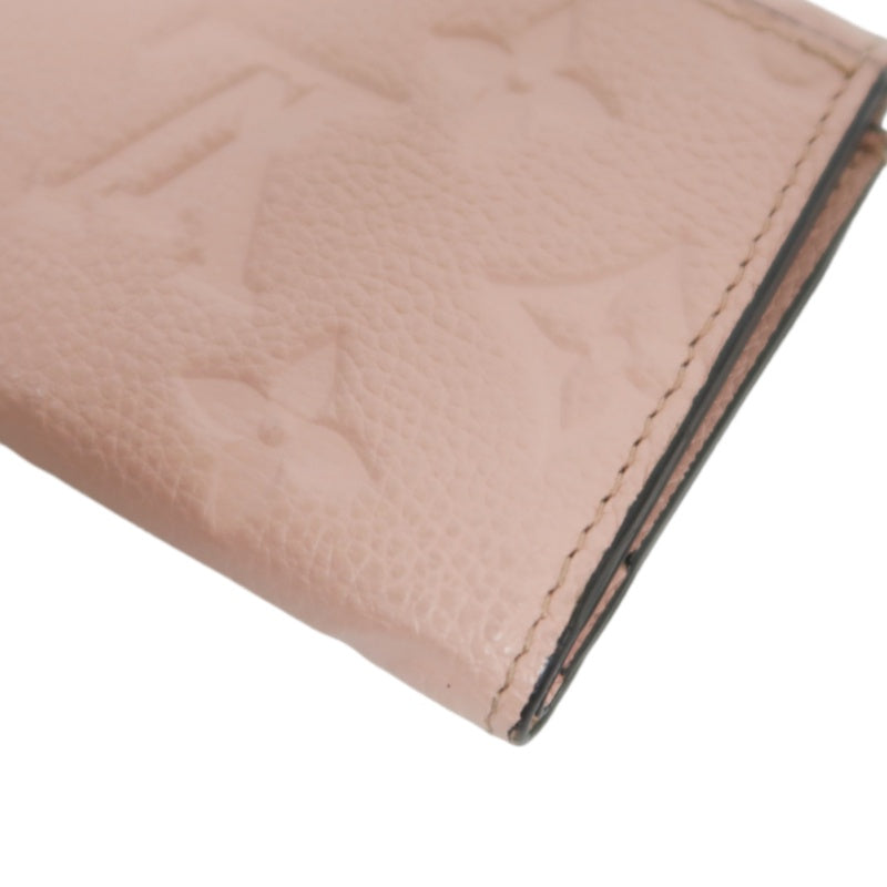 LOUIS VUITTON Empreinte Compact Wallet Leather Pink
