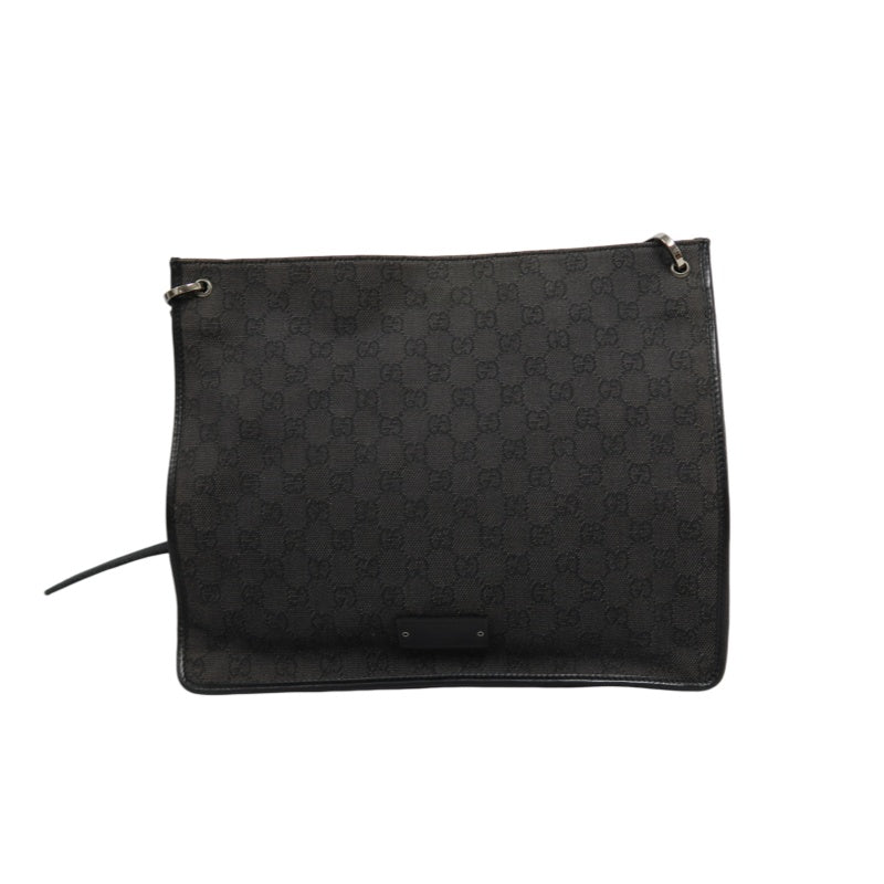 GUCCI GG Canvas Shoulder Bag Black