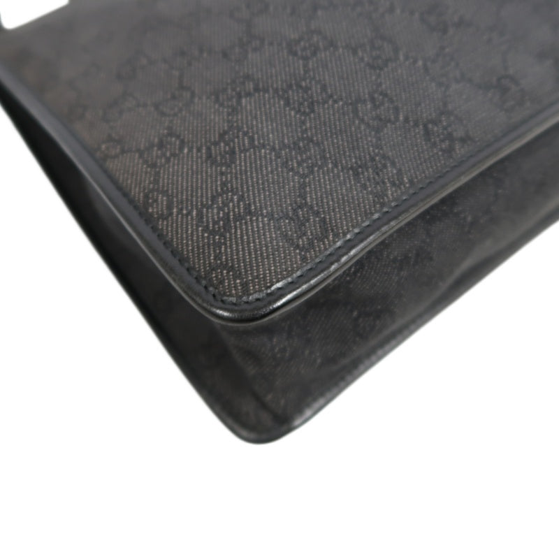 GUCCI GG Canvas Shoulder Bag Black