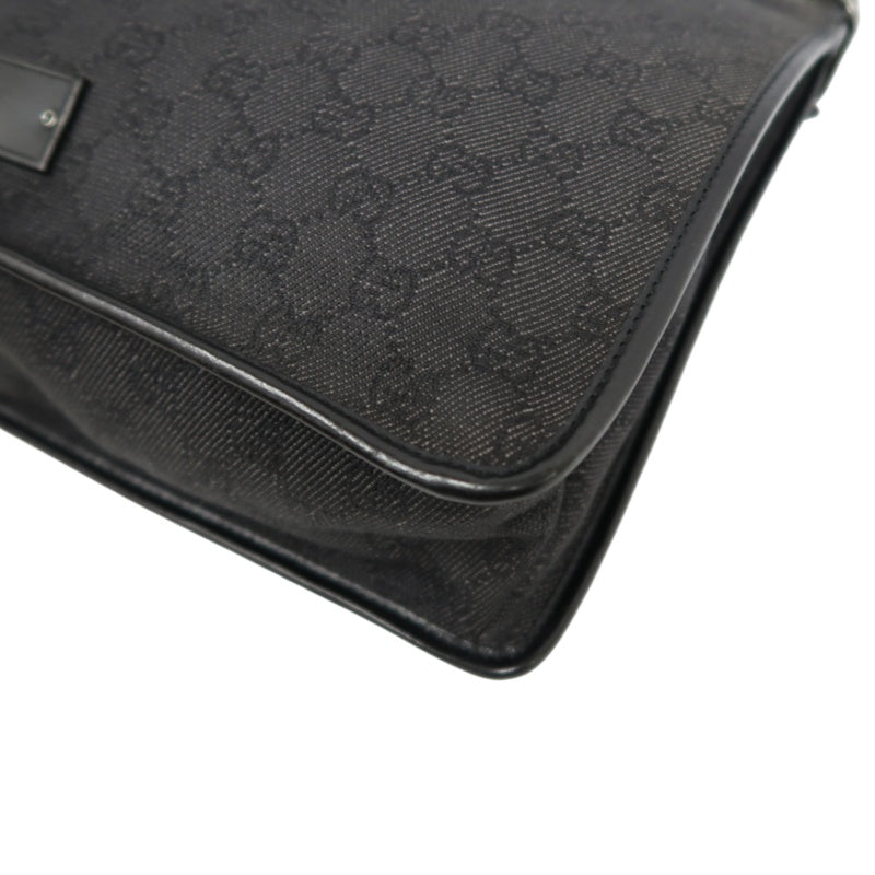 GUCCI GG Canvas Shoulder Bag Black