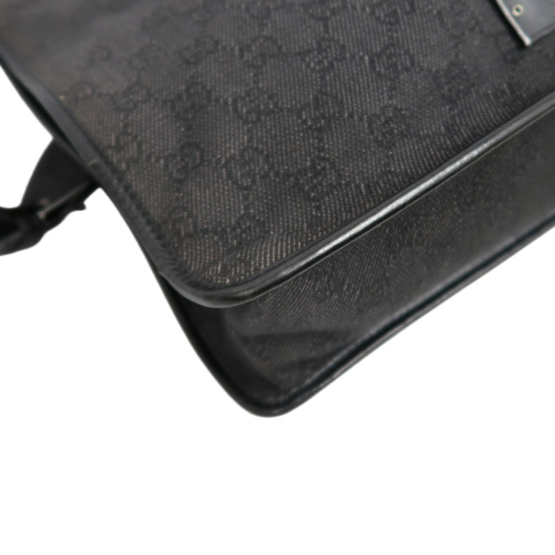 GUCCI GG Canvas Shoulder Bag Black