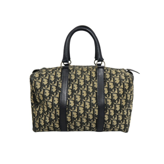 DIOR Trotter Mini Boston Handbag Navy