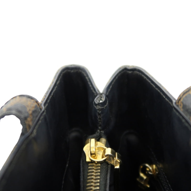 CELINE Macadam Handbag Brown Gold Hardware