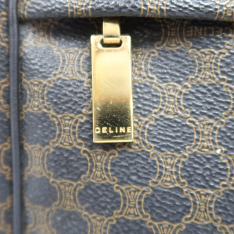 CELINE Macadam Handbag Brown Gold Hardware