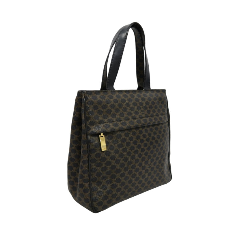 CELINE Macadam Handbag Brown Gold Hardware