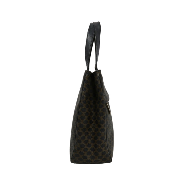 CELINE Macadam Handbag Brown Gold Hardware