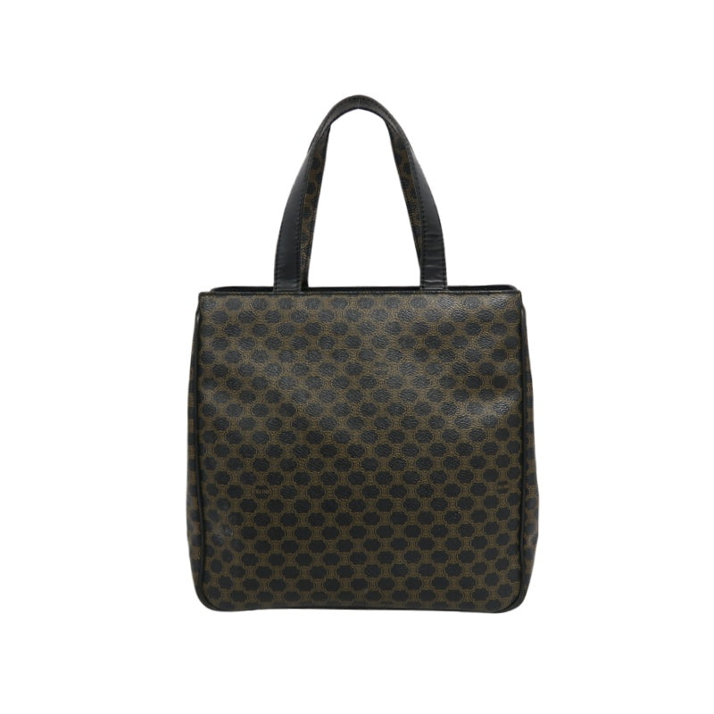 CELINE Macadam Handbag Brown Gold Hardware