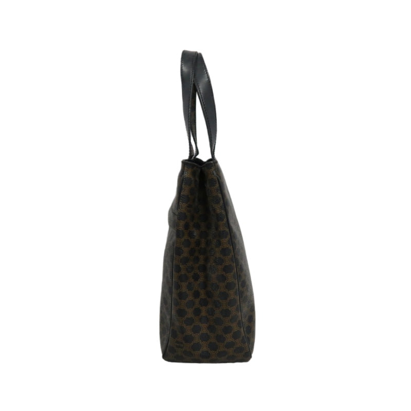 CELINE Macadam Handbag Brown Gold Hardware