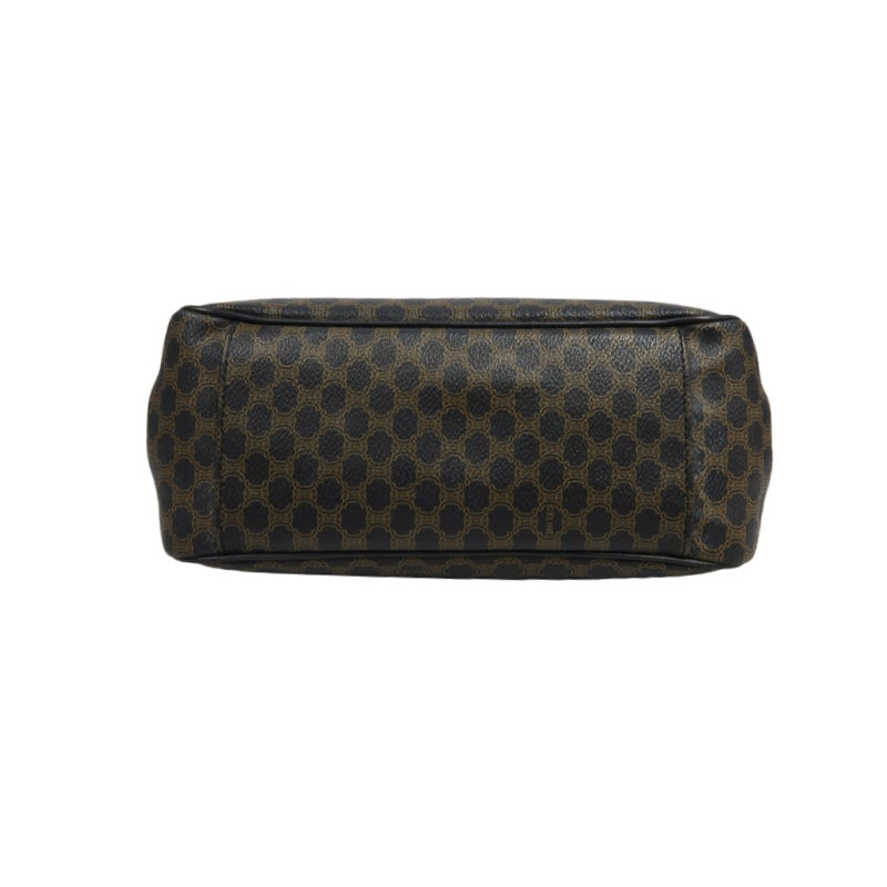 CELINE Macadam Handbag Brown Gold Hardware
