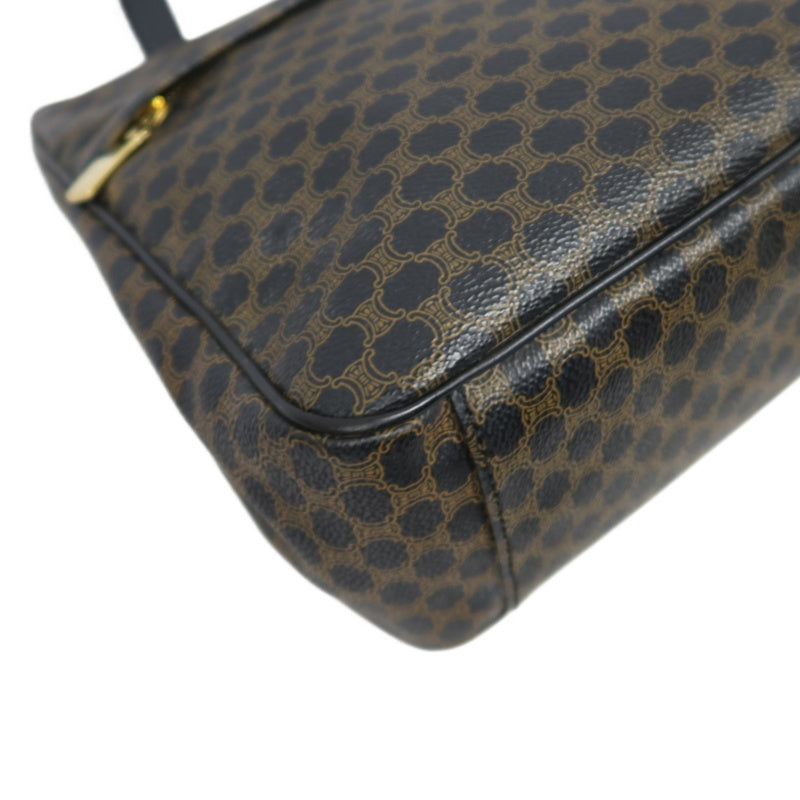 CELINE Macadam Handbag Brown Gold Hardware