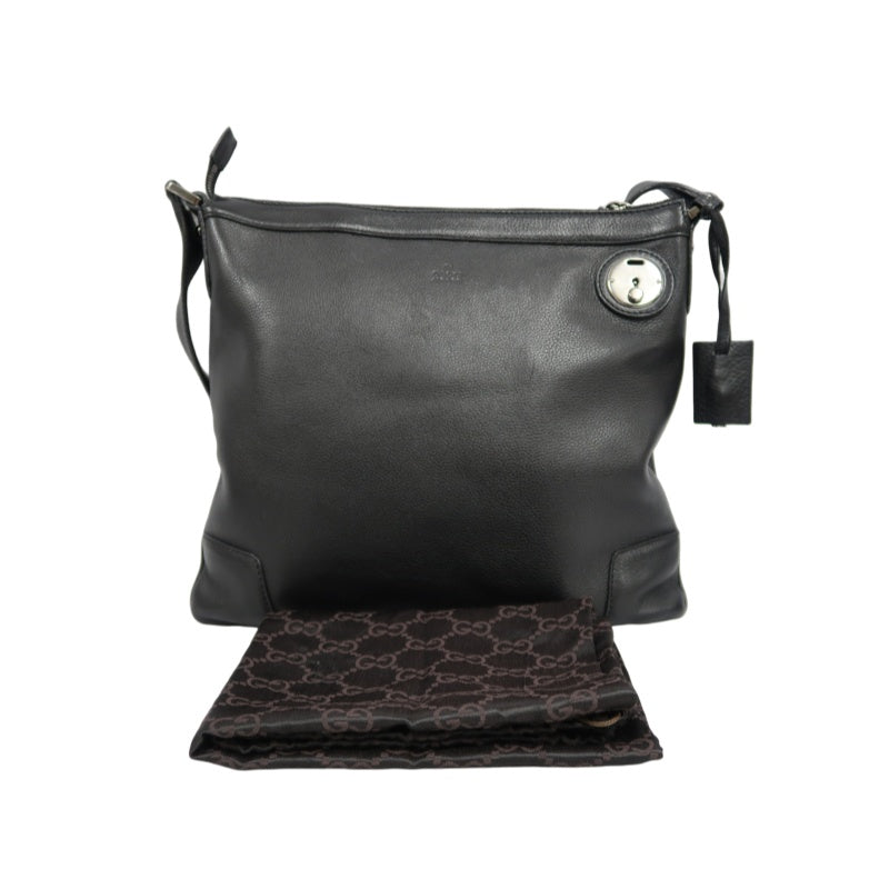 GUCCI Shoulder Bag Black with Lock, 2 Keys and Dust Bag