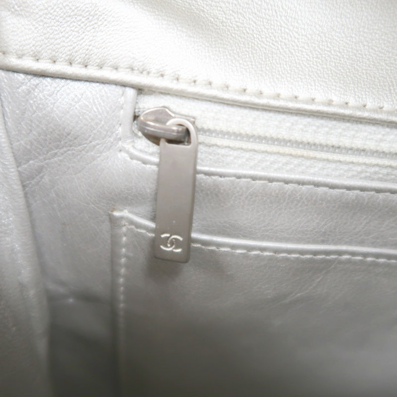 CHANEL 2.55 Chain Shoulder Bag, Silver, Silver Hardware, Serial Number Starting with "12"