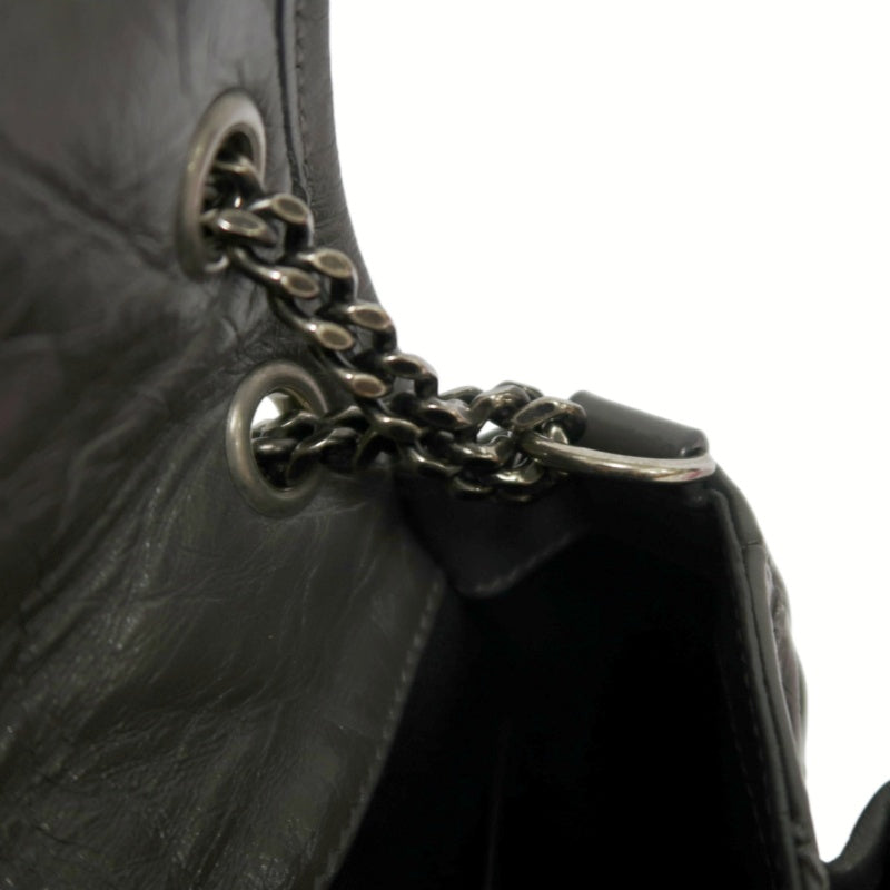 YSL Niki Small Quilted Chain Shoulder Bag, Gray Leather