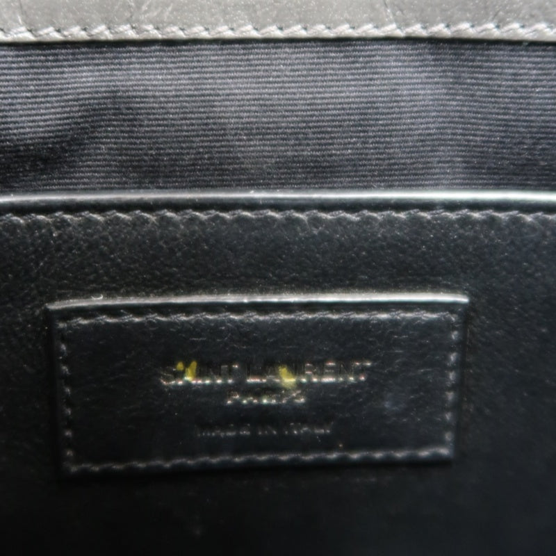 YSL Niki Small Quilted Chain Shoulder Bag, Gray Leather