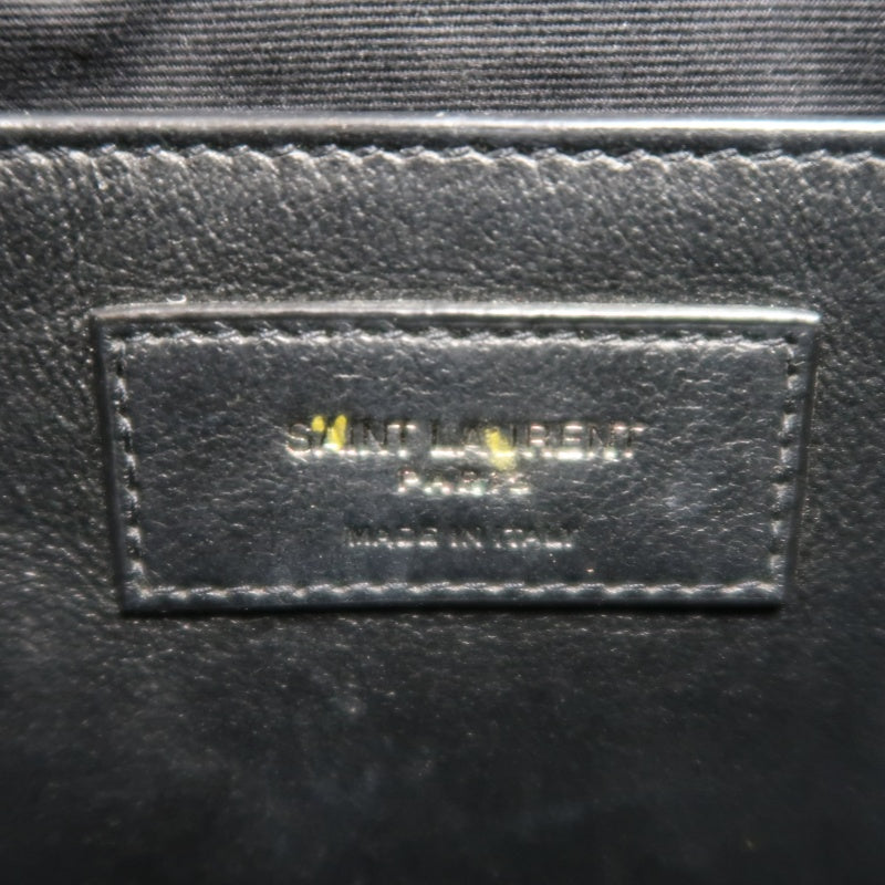 YSL Niki Small Quilted Chain Shoulder Bag, Gray Leather