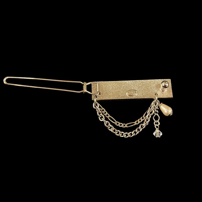 CHANEL Silver Stud Brooch
