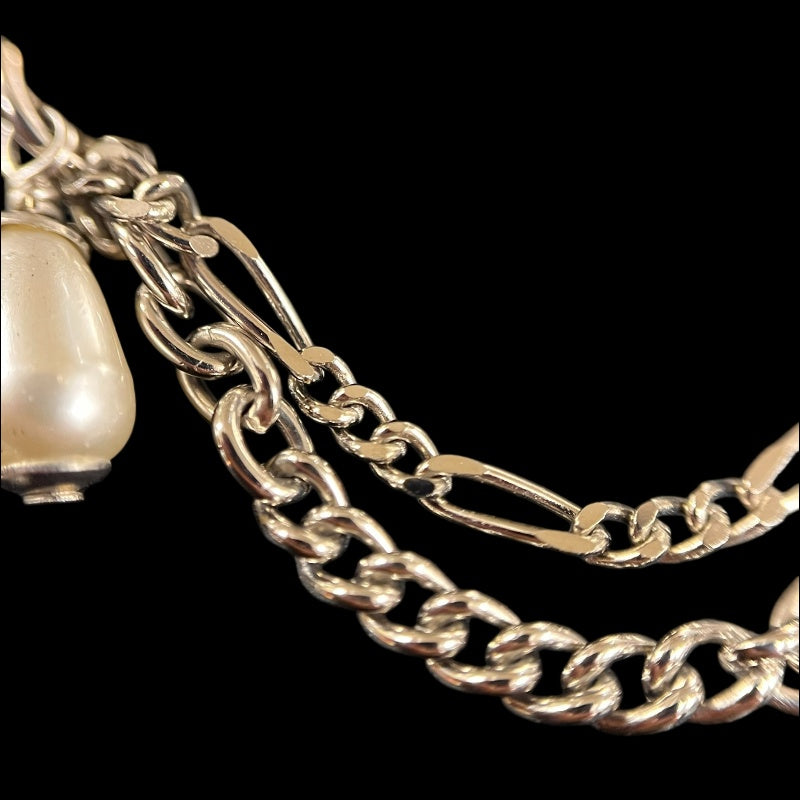 CHANEL Silver Stud Brooch