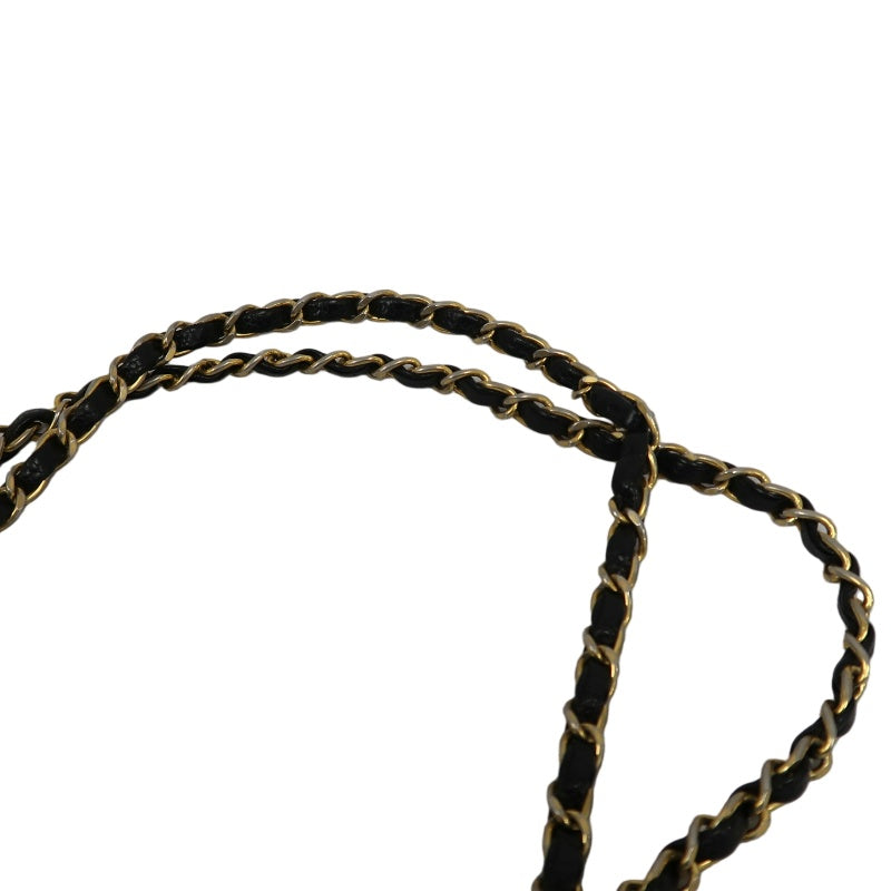 CHANEL Matelasse Classic Flap Shoulder Bag Caviar Leather Black Gold Hardware