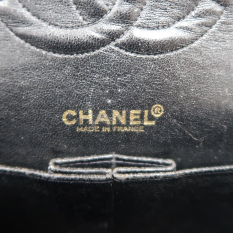 CHANELMatelassé Classic Flap Shoulder Bag Caviar Leather Black Gold Hardware