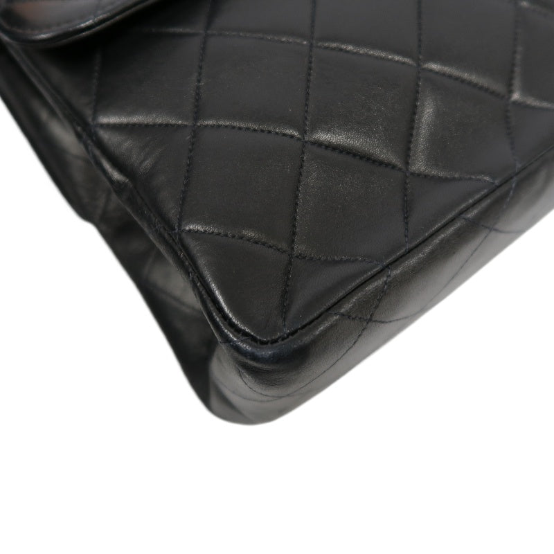 CHANEL Matelasse Classic Flap Jumbo Shoulder Bag Lambskin Black Gold Hardware