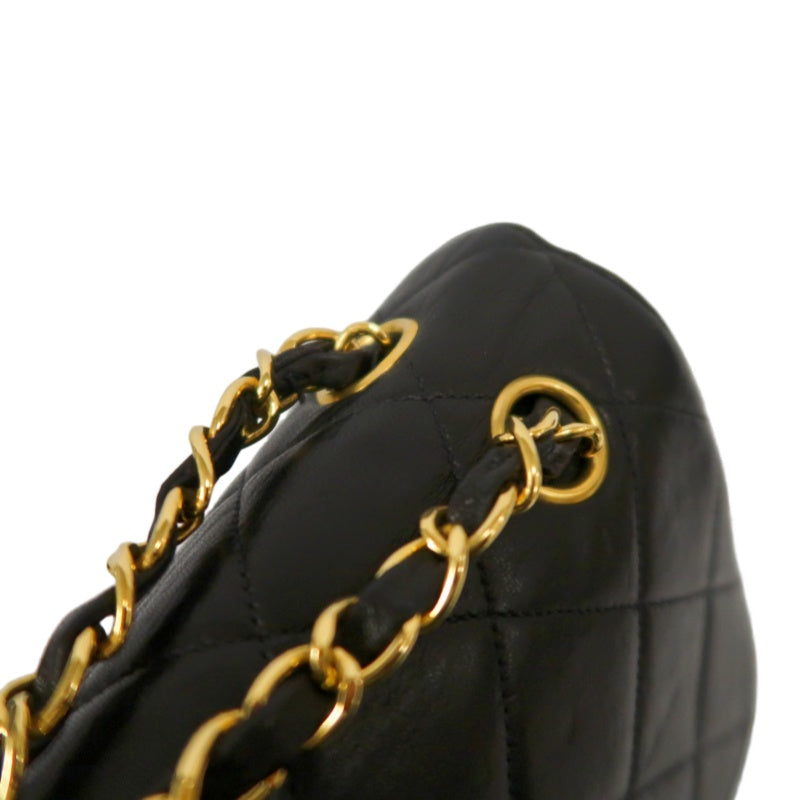 CHANEL Matelasse Classic Flap Jumbo Shoulder Bag Lambskin Black Gold Hardware
